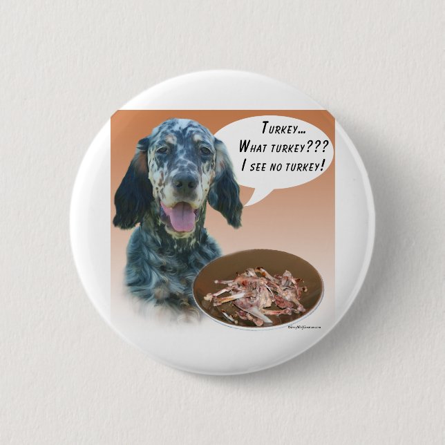 English Setter Turkey Button (Front)