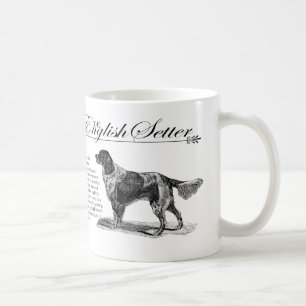 English Setter Vintage Storybook Style Coffee Mug