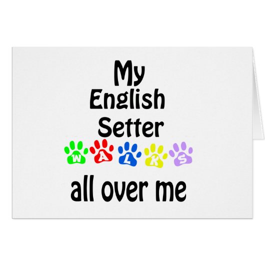 English Setter Walks Design (Front Horizontal)