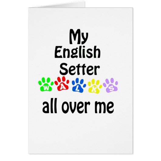 English Setter Walks Design Cards (Front)