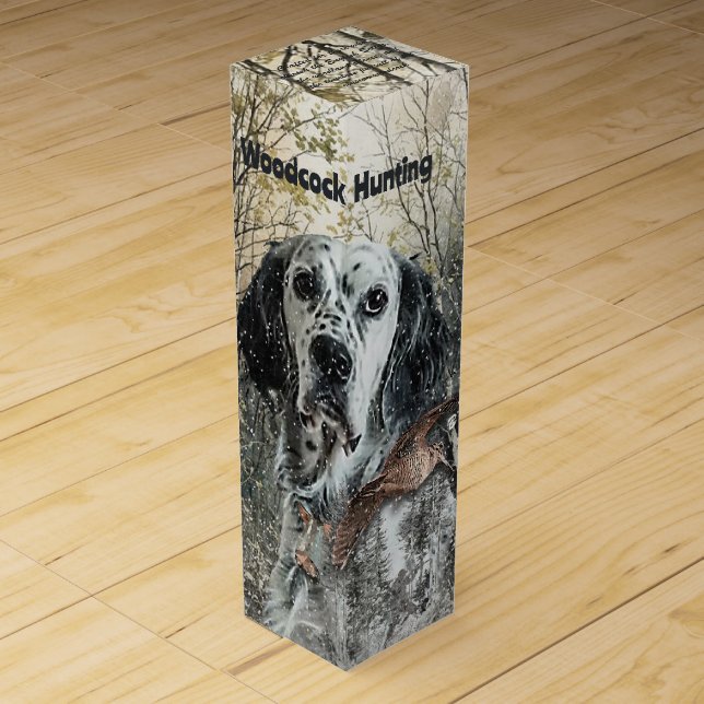 English Setter  Wine Box (Front)