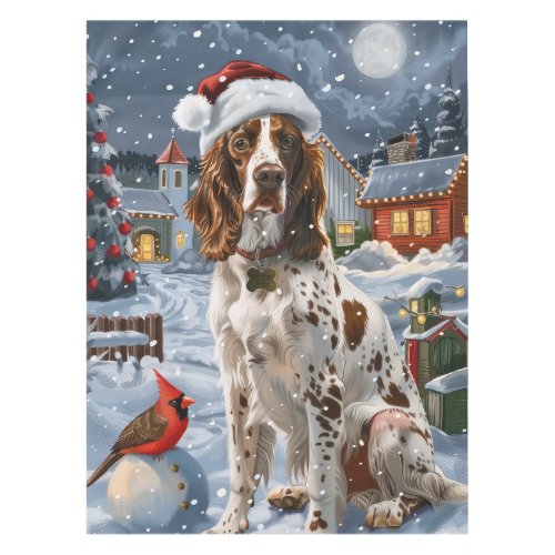 English Setter Winter Wonderland Christmas Joy Tablecloth