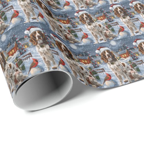 English Setter Winter Wonderland Christmas Joy Wrapping Paper