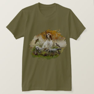 English setter with pheasants, art T-Shirt