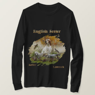 English setter with pheasants, art T-Shirt