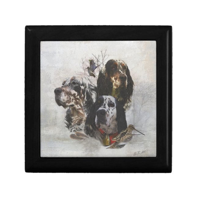 English Setter , woodcock hunting  Gift Box (Front)