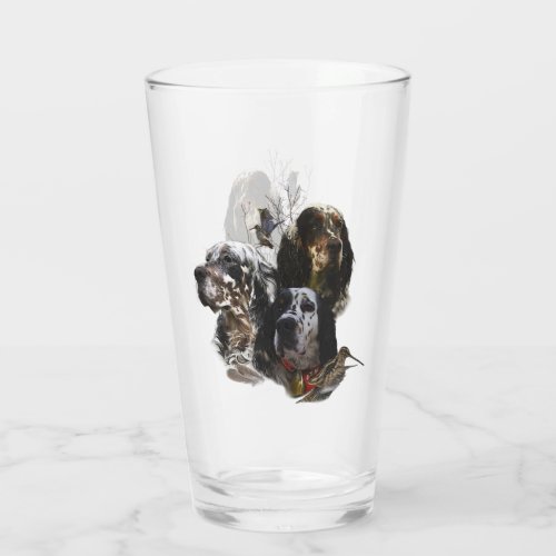 English Setter  woodcock hunting  Glass