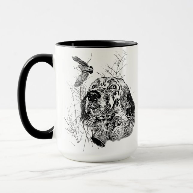 English Setter , Woodcock hunting Mug (Left)