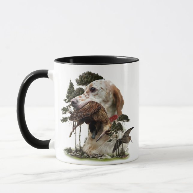English Setter , woodcock hunting  Mug (Left)