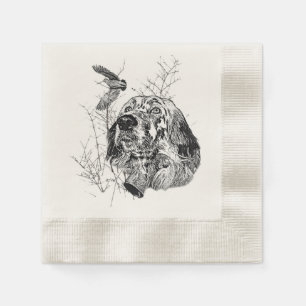 English Setter , Woodcock hunting Napkins