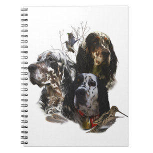 English Setter , woodcock hunting Notebook