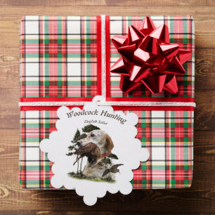 English Setter , woodcock hunting  Ornament Card
