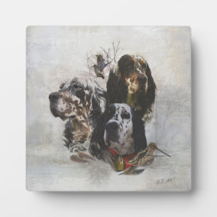 English Setter , woodcock hunting  Plaque