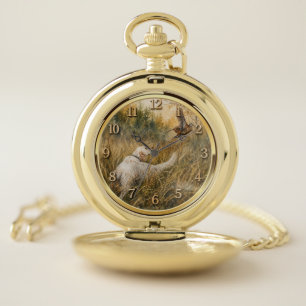 English Setter , woodcock hunting Pocket Watch