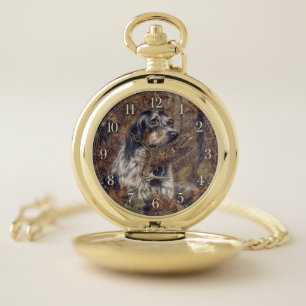 English Setter , woodcock hunting  Pocket Watch