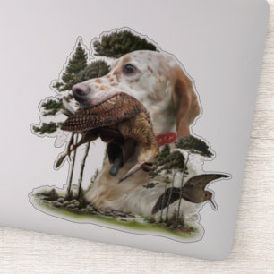 English Setter , woodcock hunting  Sticker
