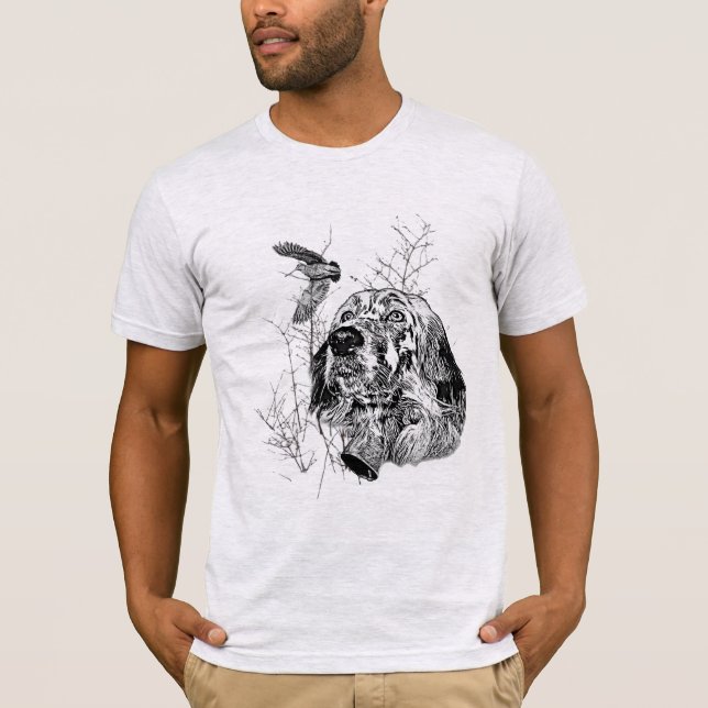 English Setter , Woodcock hunting T-Shirt (Front)