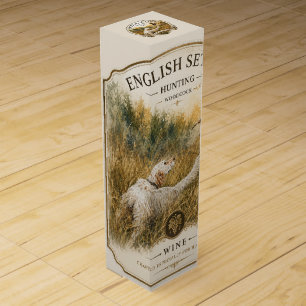 English Setter , woodcock hunting Wine Box