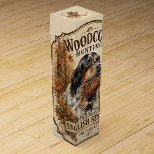 English Setter , woodcock hunting Wine Box