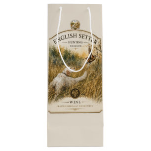 English Setter , woodcock hunting Wine Gift Bag