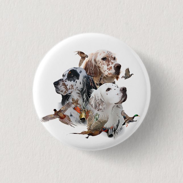 English Setters  Button (Front)