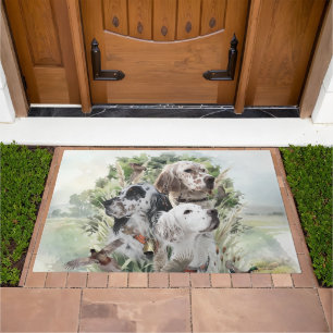 English Setters  Doormat