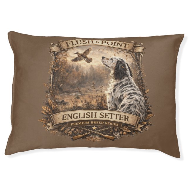 English Setters Pet Bed (Front)