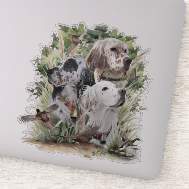 English Setters  Sticker (Detail)