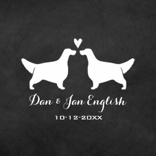 Dog Wedding Napkins Zazzle English Setters Wedding With Custom Text Napkin