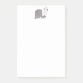English Sheepdog Post-it Notes