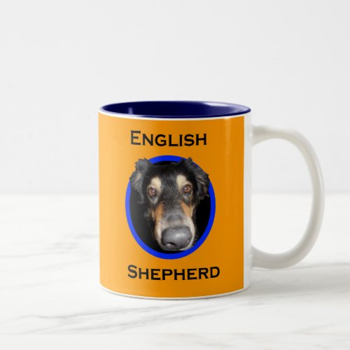 English Shepherd Big Nose Two_Tone Coffee Mug