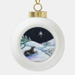 English Shepherd Christmas Ornament- Blk &amp; Tan Ceramic Ball Christmas Ornament at Zazzle