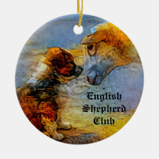 English Shepherd Ornament (one sided)