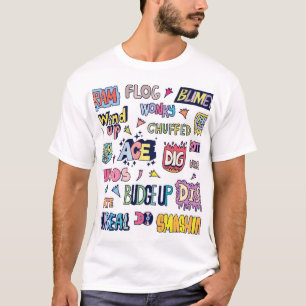 English slang words, doodle lettering T-Shirt