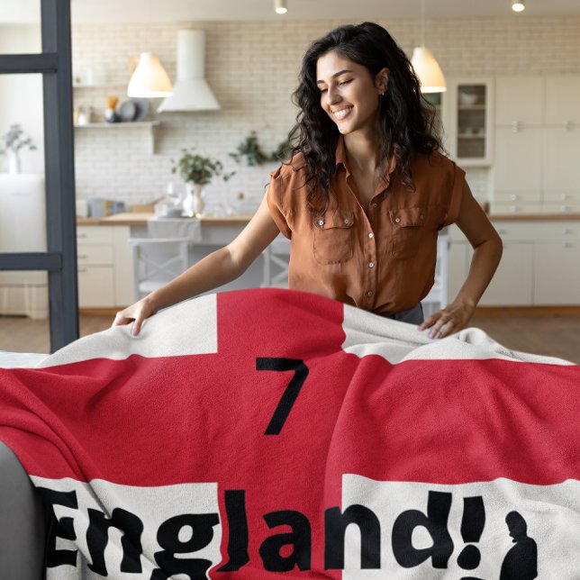 English Soccer Player customizable  Fleece Blanket (Creator Uploaded)