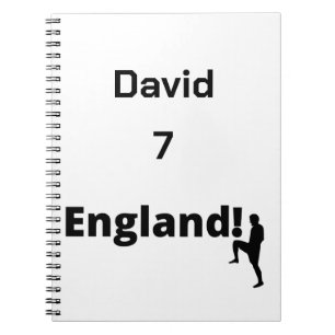 English Soccer Player customizable Notebook
