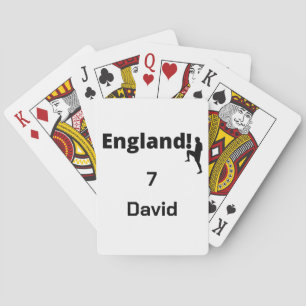English Soccer Player customizable Poker Cards