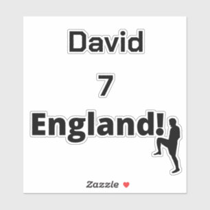 English Soccer Player customizable  Sticker