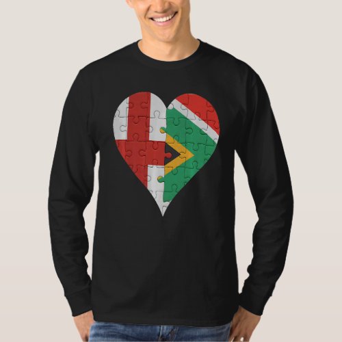 English South African Flag Heart T_Shirt