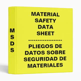 English Spanish MSDS Binder