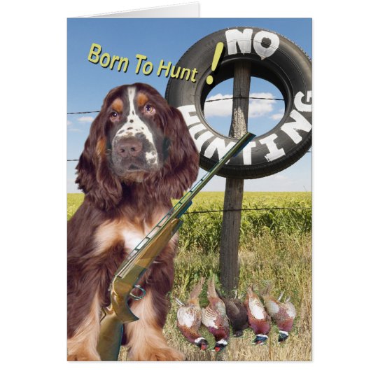 English Springer Born To Hunt Cards