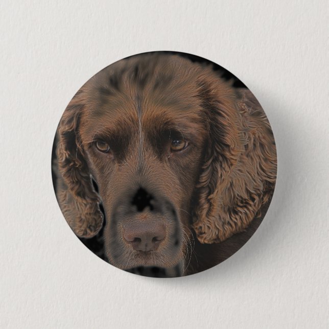 English Springer Dogs Button (Front)