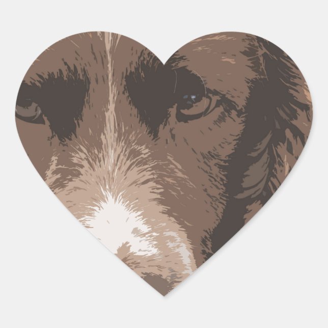 English Springer Heart Sticker (Front)