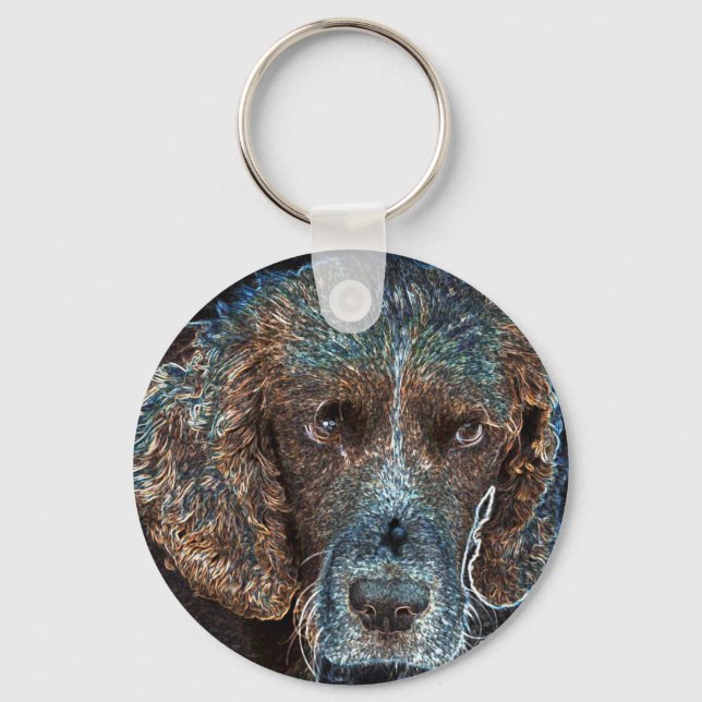 English Springer Keychain (Front)