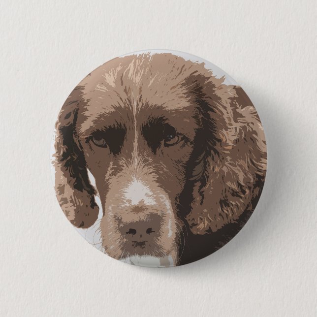 English Springer Pinback Button (Front)