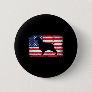 English Springer Spaniel 4th Of July Patriotic Ame Button