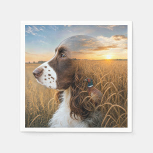 English Springer Spaniel and Pheasant Napkins