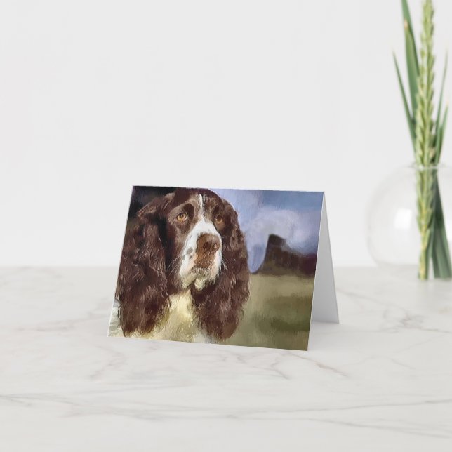 English Springer Spaniel Art Gifts Card (Front)