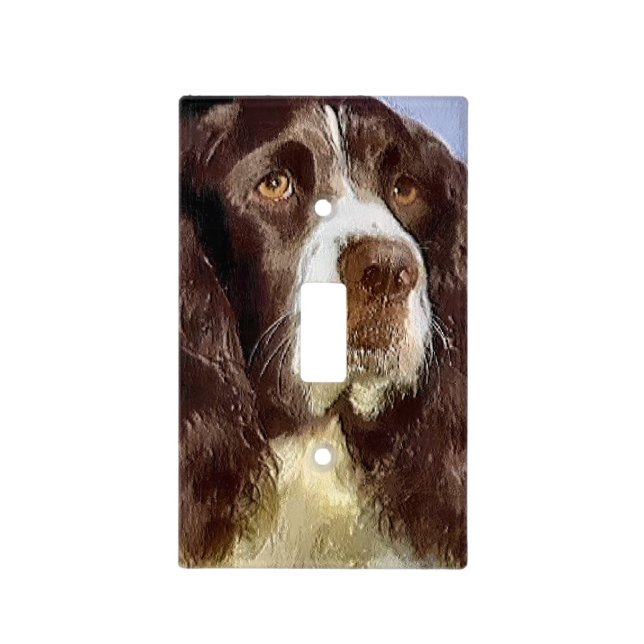 English Springer Spaniel Art Light Switch Cover (Front)