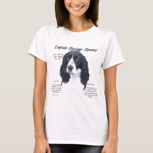 English Springer Spaniel (blk) History Design T-Shirt